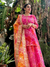 Tarangini Vibrant Pink and Orange Lehriya Kota Doria Gota Patti Set