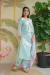 Tamira Aqua Floral Printed Salwar Suit