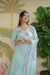 Tamira Aqua Floral Printed Salwar Suit