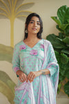 Tamira Aqua Floral Printed Salwar Suit