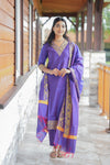 Vaibhavi Royal Purple Silk Kurta Set