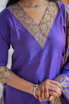 Vaibhavi Royal Purple Silk Kurta Set