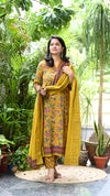 Kanchana Mustard Floral Kurta Set