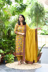 Kanchana Mustard Floral Kurta Set