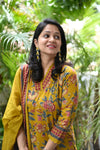 Kanchana Mustard Floral Kurta Set