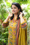 Kanchana Mustard Floral Kurta Set