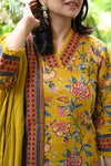 Kanchana Mustard Floral Kurta Set