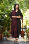 Anika Black Handloom Set Chanderi Dupatta