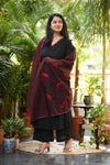 Anika Black Handloom Set Chanderi Dupatta