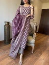 Saanchi Purple Printed Ethnic Suit