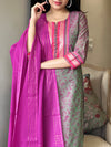 Ekanta Magenta Grace Kurta Set