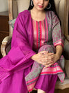 Ekanta Magenta Grace Kurta Set